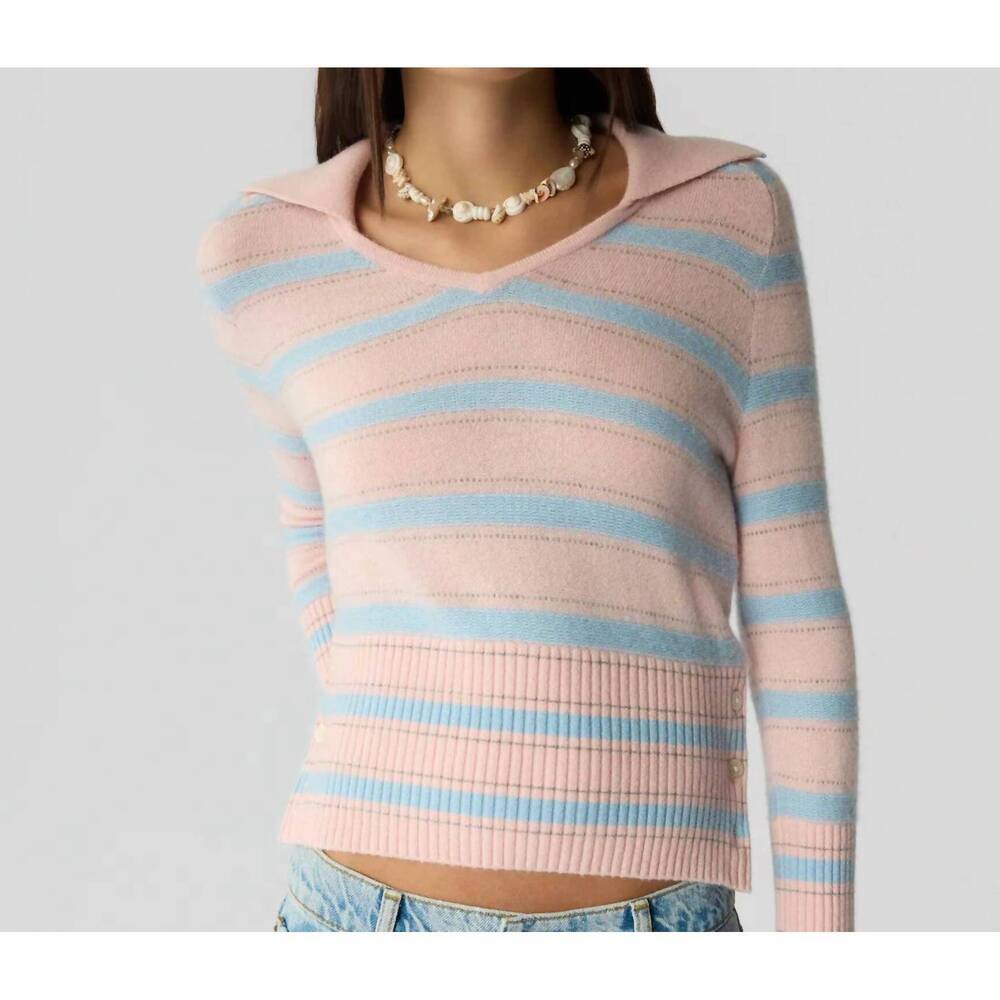 NEW GUEST IN RESIDENCE port polo in powder pink combo